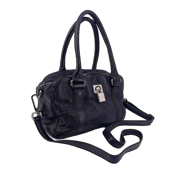 Calvin Klein Black Soft Pebbled Leather Satchel with detachable shoulder strap - Picture 1 of 13